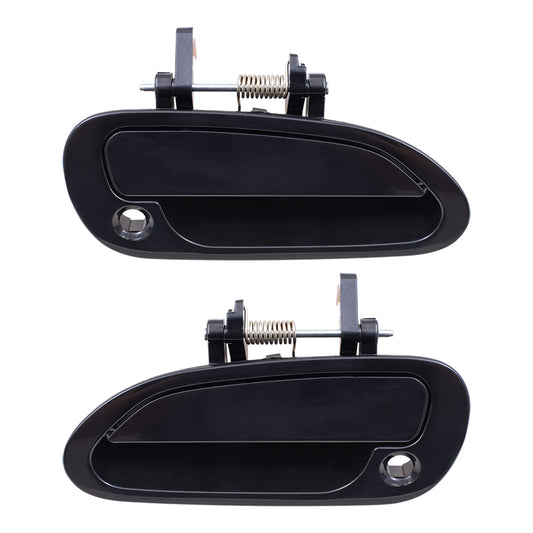 Brock Replacement Driver and Passenger Front Outside Outer Door Handles Compatible with 98-02 Accord Sedan 72180-S84-A11 72140-S84-A11