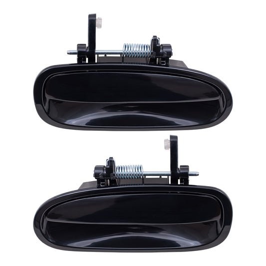 Brock Replacement Driver and Passenger Rear Outside Outer Door Handles Compatible with 72680S01003 72640S01003