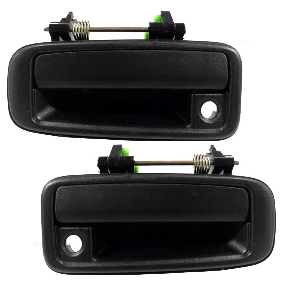 Brock Replacement Driver and Passenger Front Outside Outer Door Handles Compatible with 88-92 Corolla 69220-12110 69210-12110