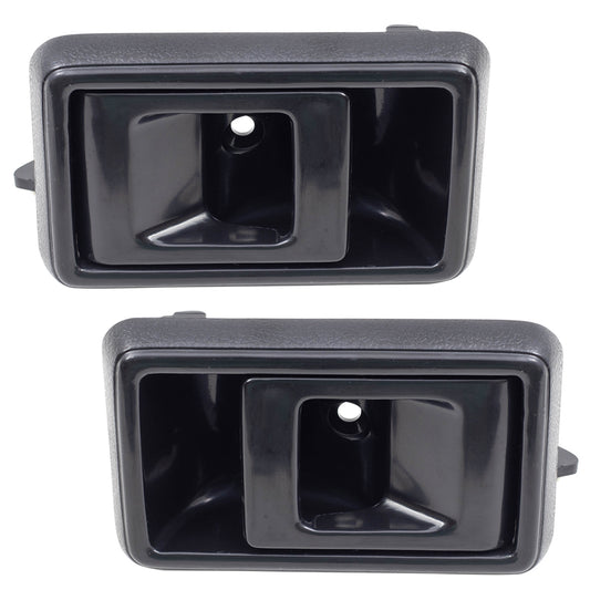 Brock Replacement Pair Set Inside Interior Black Door Handles Compatible with Prizm 4Runner Camry Corolla Tacoma Pickup Truck 95007671 95007670