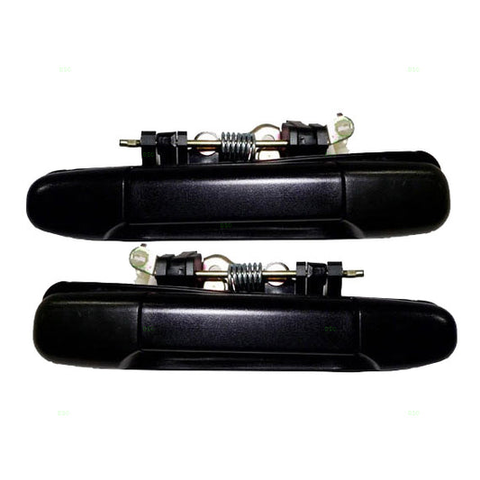 Brock Replacement Driver and Passenger Rear Outside Outer Textured Door Handles Compatible with 6924016050 6923016050