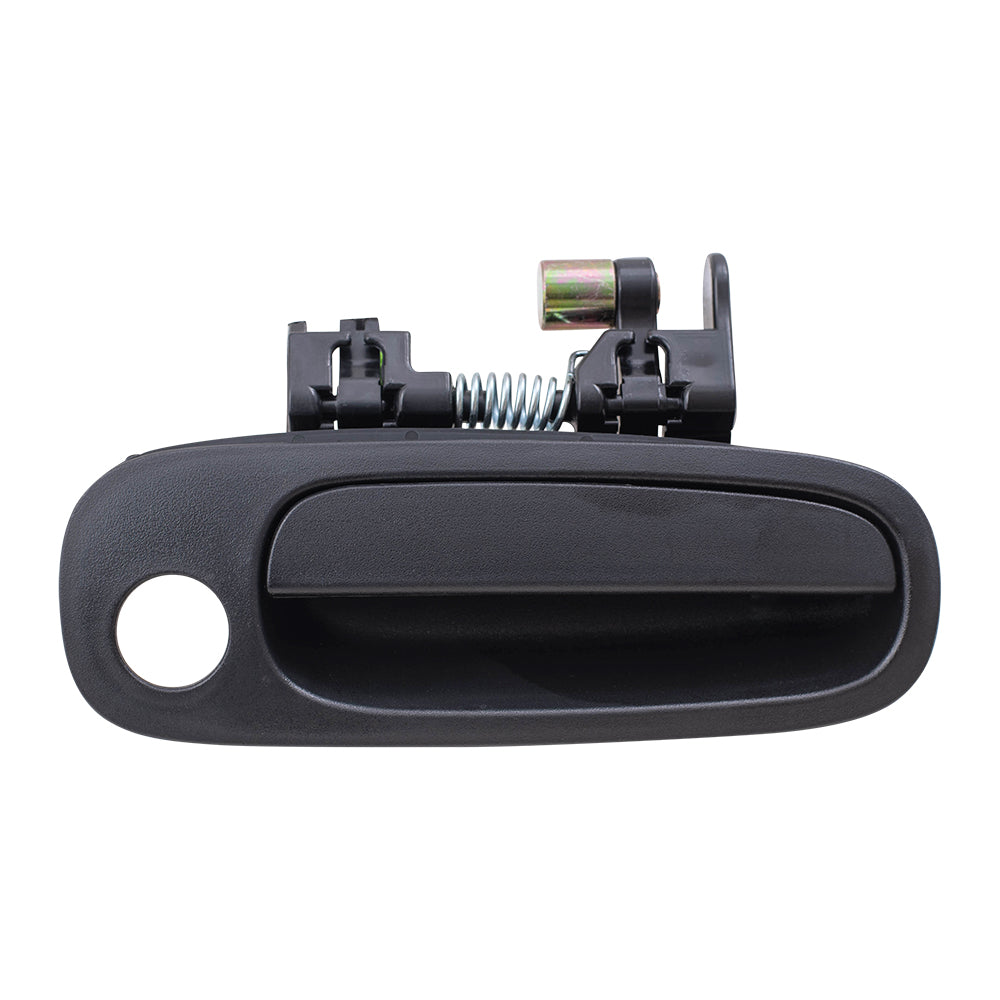 Brock Replacement Front Driver and Passenger Side Outside Door Handles Textured Black Compatible with 1998-2002 Corolla 69220-02030 94857480