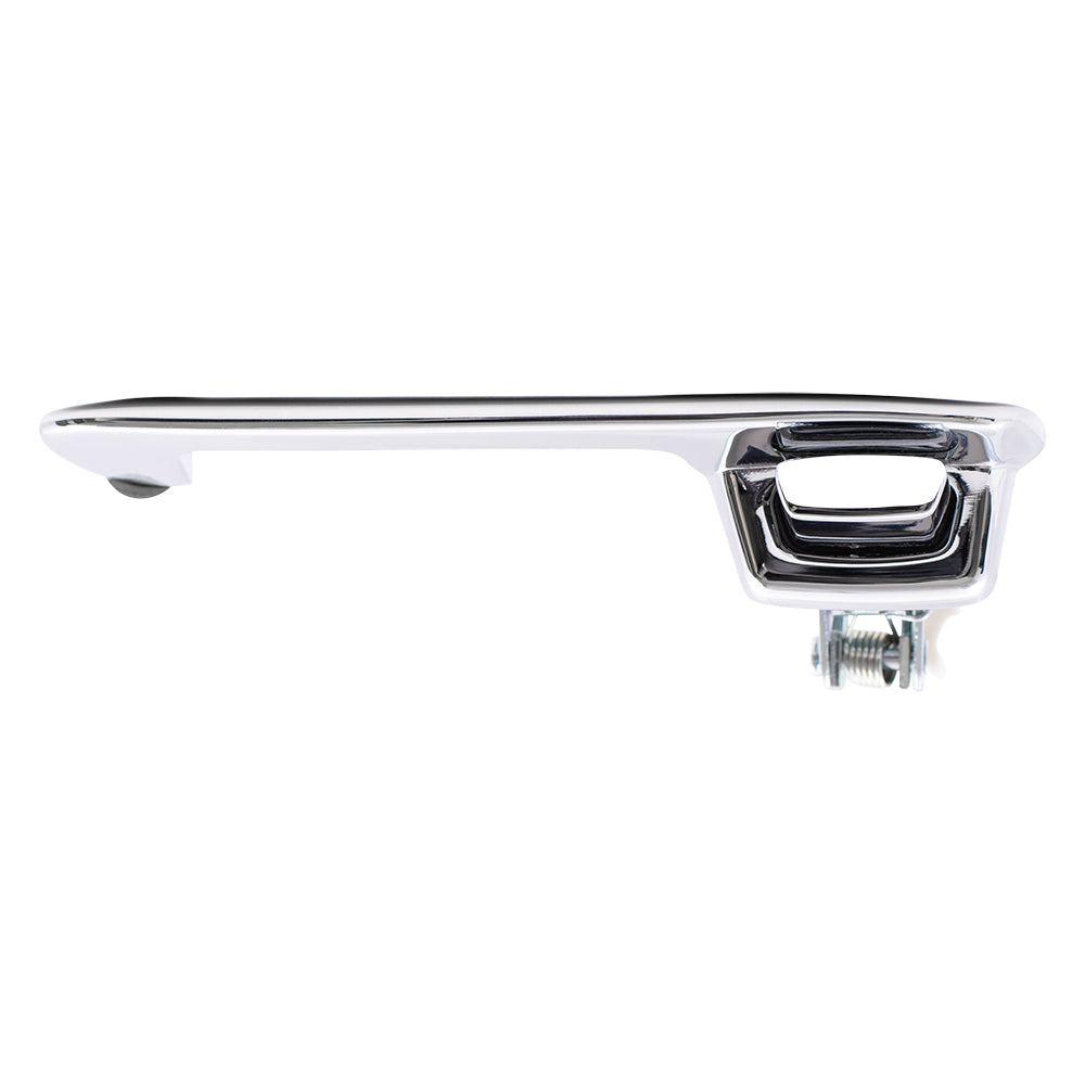 Brock Replacement Drivers Outside Exterior Front Rear Chrome Door Handle Compatible with Pickup Truck SUV Van 55075649