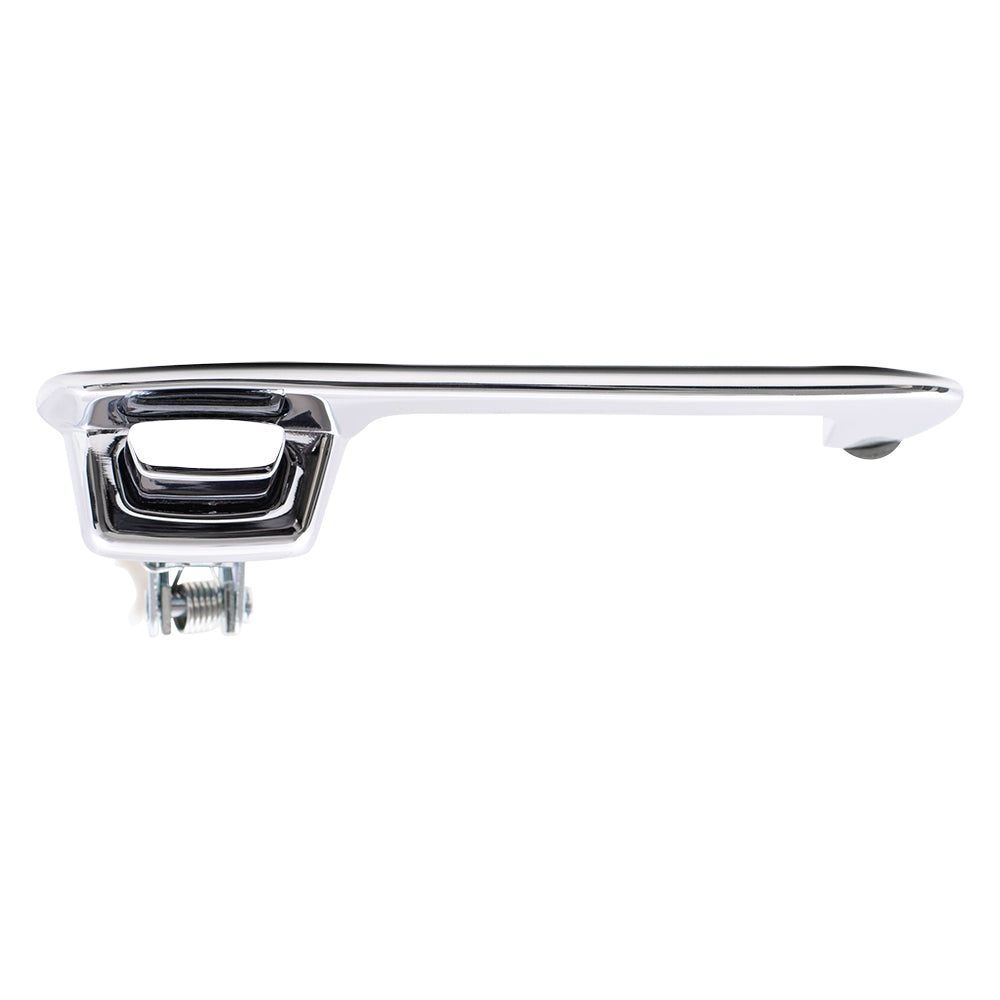 Brock Replacement Passengers Outside Exterior Front Rear Chrome Door Handle Compatible with Pickup Truck SUV Van 55075648