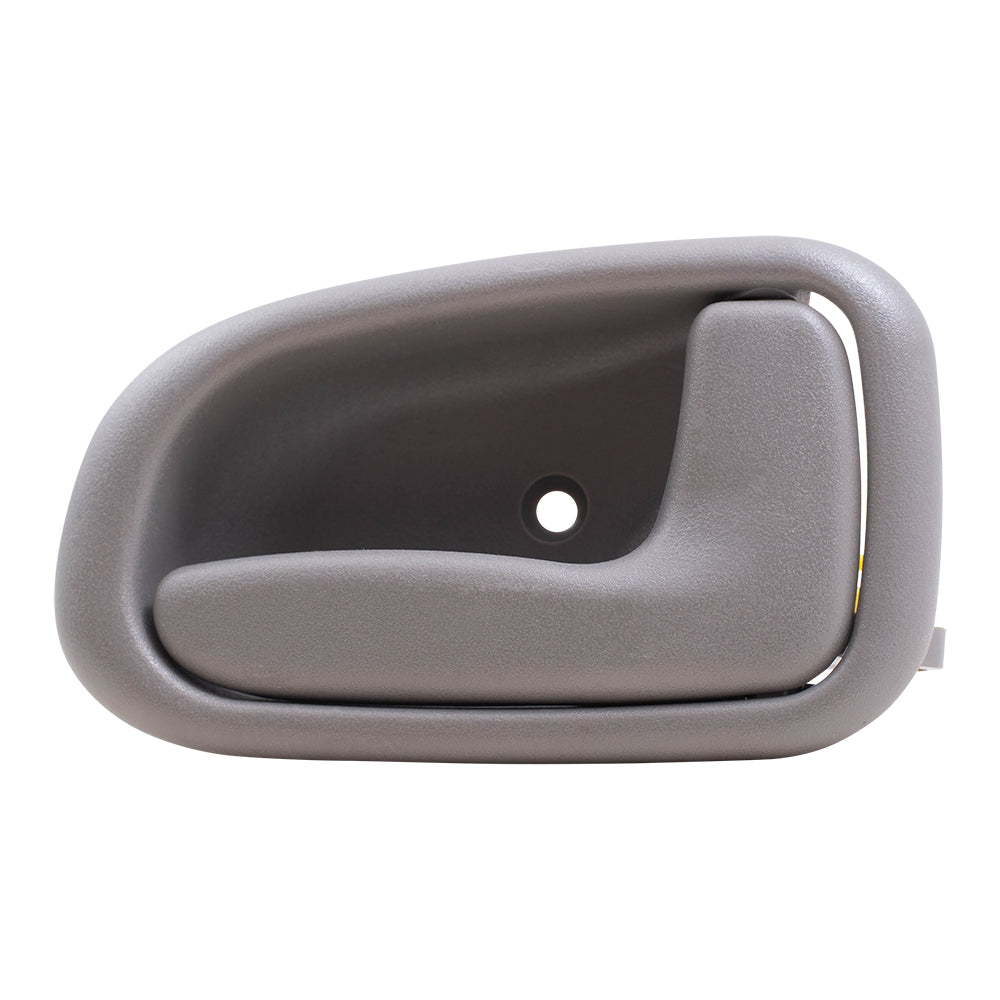 Brock Replacement Driver and Passenger Inside Inner Light Gray Door Handles Compatible with 93-97 Corolla Prizm