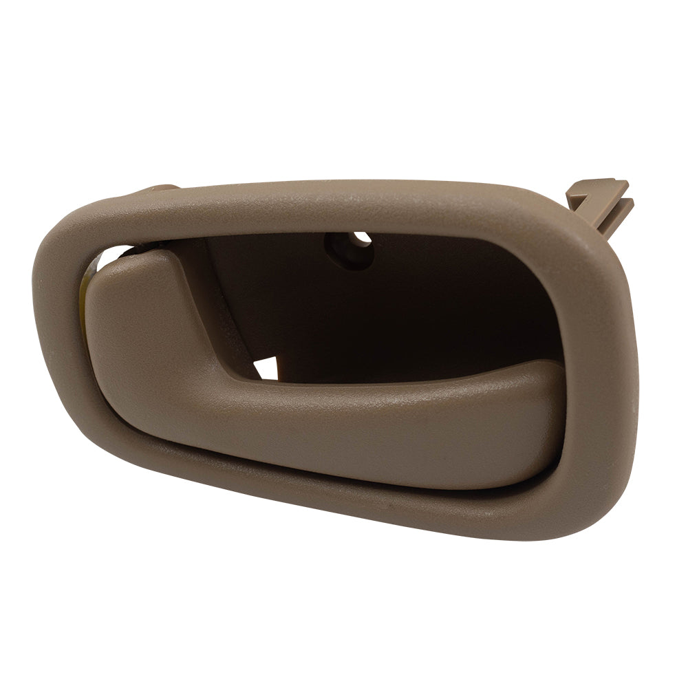 Brock Replacement Driver and Passenger Inside Inner Light Brown Door Handles Compatible with 98-02 Corolla Prizm