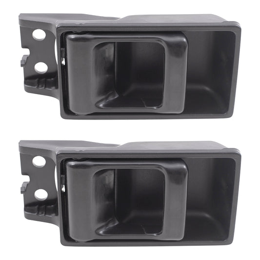 Brock Replacement Set Inside Inner Black Door Handles Compatible with 1986-1997 Pickup Truck 8067055G03